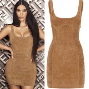 New $1490 Fendi x SKIMS Velvet Knit Dress. Made In Italy.